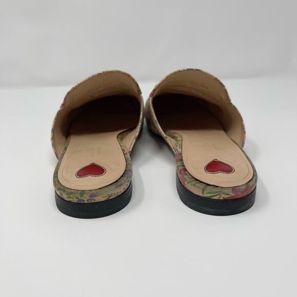 Gucci Pink Micro New Flora Horsebit Mules (Size 36.5 EU) - Picture 6 of 14